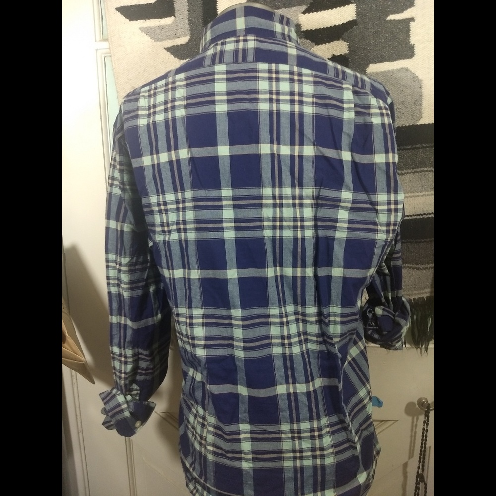 2 for $20 J.Crew Factory summer plaid slim fit shi - Picture 2 of 5